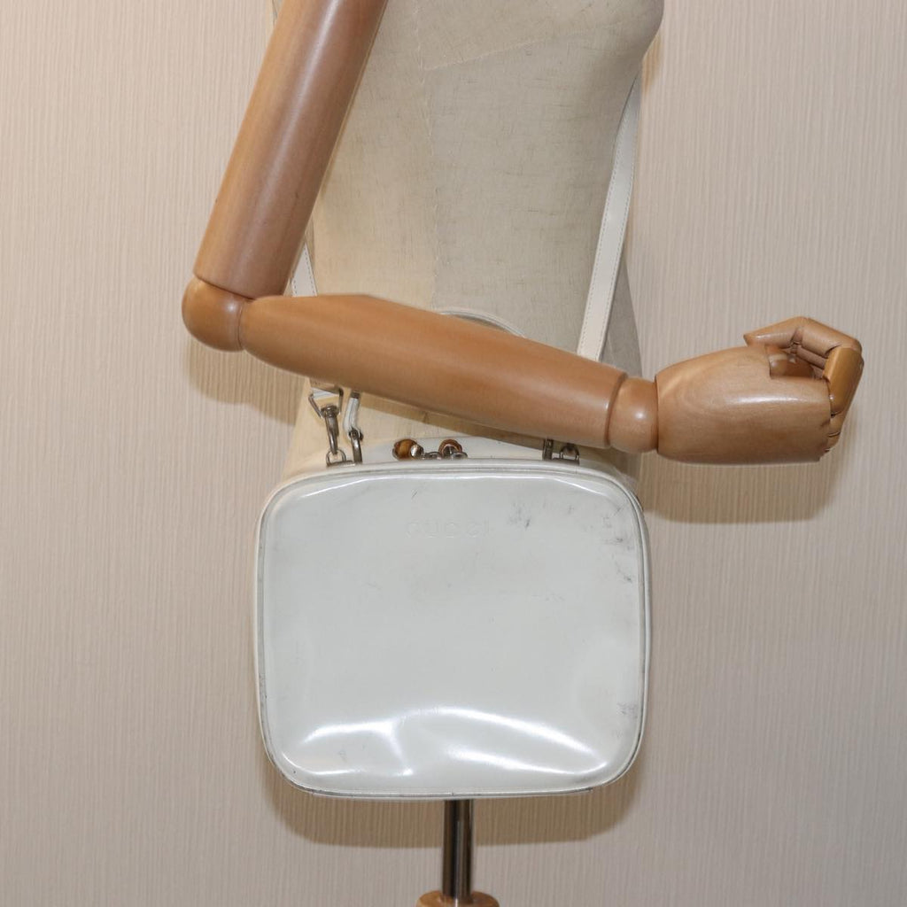 GUCCI Hand Bag Patent leather 2way White 000 270 0323 74229