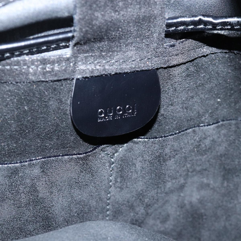 GUCCI Shoulder Bag Suede Black 001 2040 1828 74232