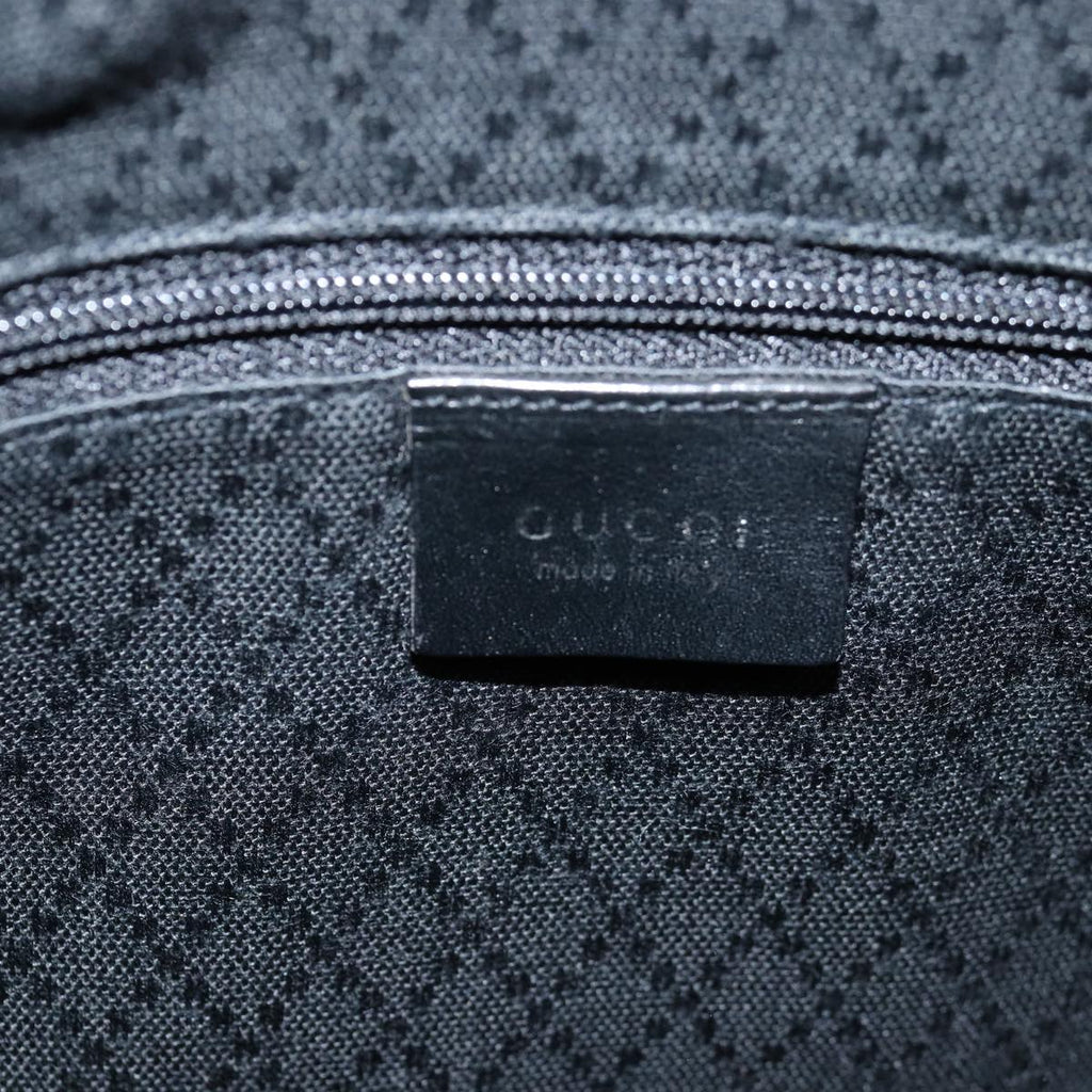 GUCCI Bamboo Hand Bag Nylon Black 001 1638 3444 74233