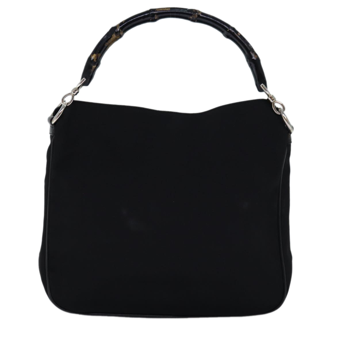 GUCCI Bamboo Hand Bag Nylon Black 001 1638 3444 74233