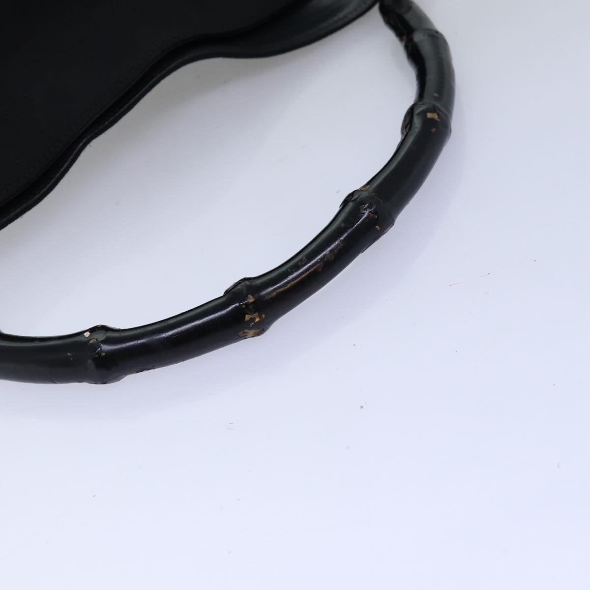 GUCCI Bamboo Hand Bag Nylon Black 001 1638 3444 74233