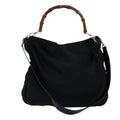 GUCCI Bamboo Hand Bag Nylon 2way Black 001 2058 1577 5 74234