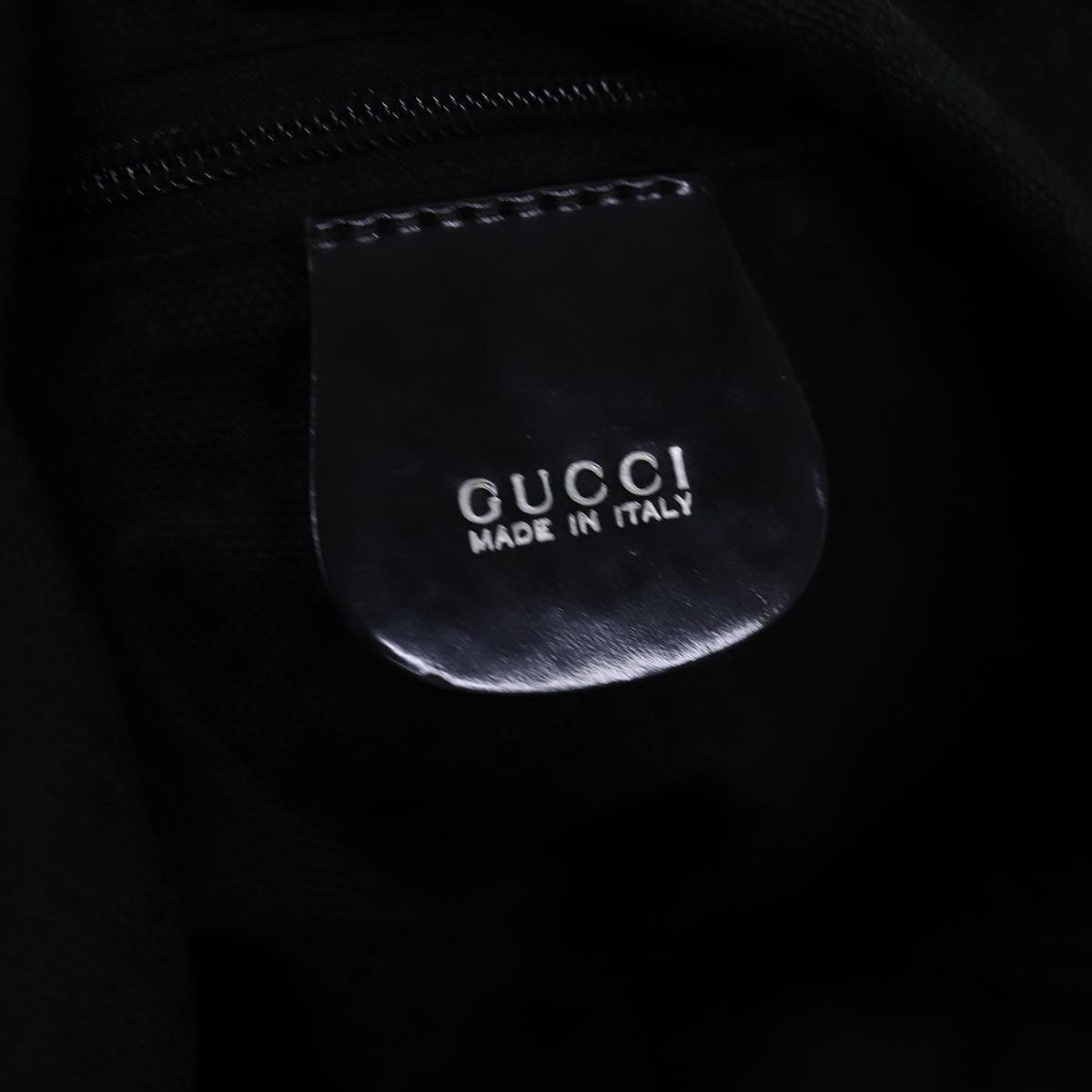 GUCCI Bamboo Hand Bag Nylon 2way Black 001 2058 1577 5 74234