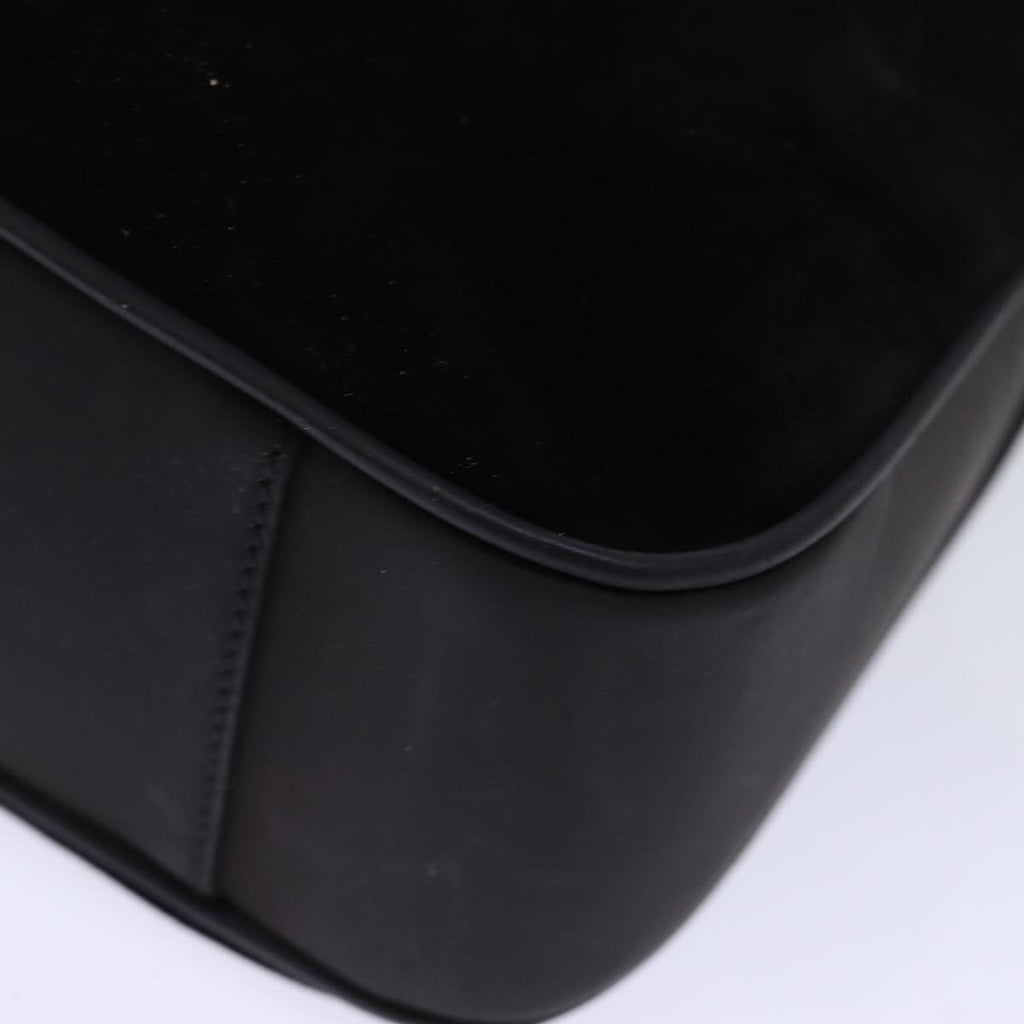 GUCCI Bamboo Shoulder Bag Suede 2way Black 001 1998 1638 74235