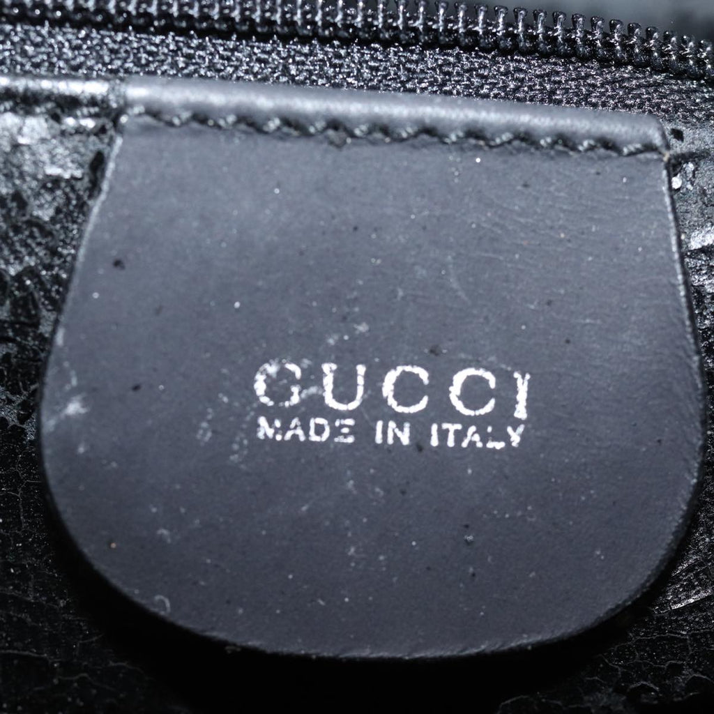 GUCCI Bamboo Shoulder Bag Suede 2way Black 001 1998 1638 74235