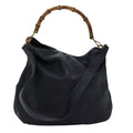 GUCCI Bamboo Shoulder Bag Leather 2way Black 001 123 1577 74262