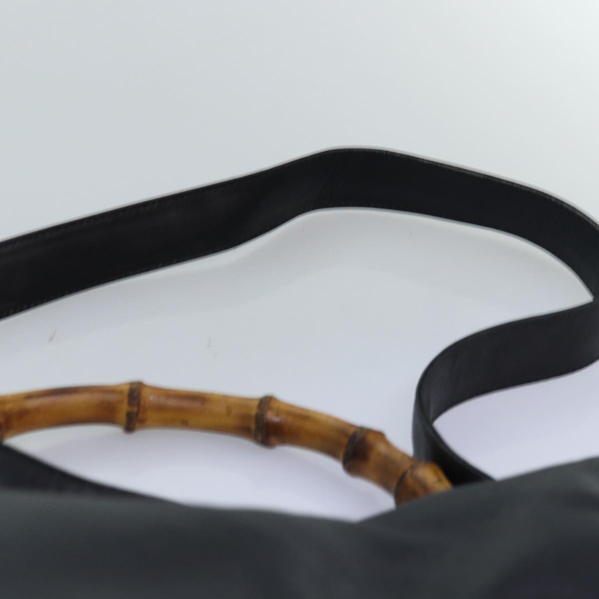 GUCCI Bamboo Shoulder Bag Leather 2way Black 001 123 1577 74262