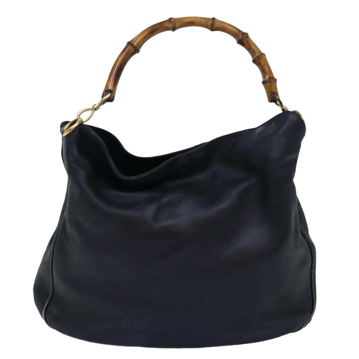 GUCCI Bamboo Shoulder Bag Leather 2way Black 001 123 1577 74262
