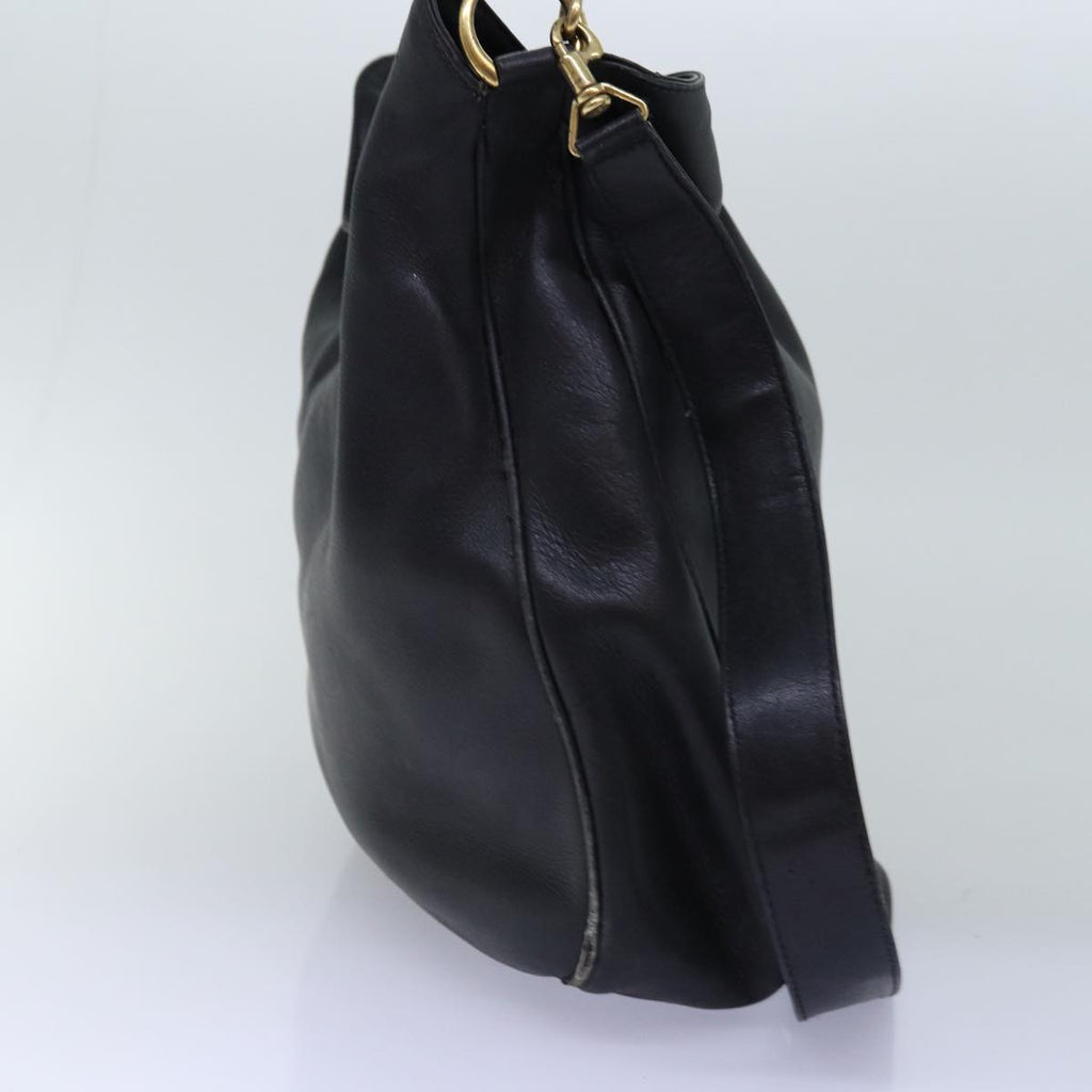 GUCCI Bamboo Shoulder Bag Leather 2way Black 001 123 1577 74262