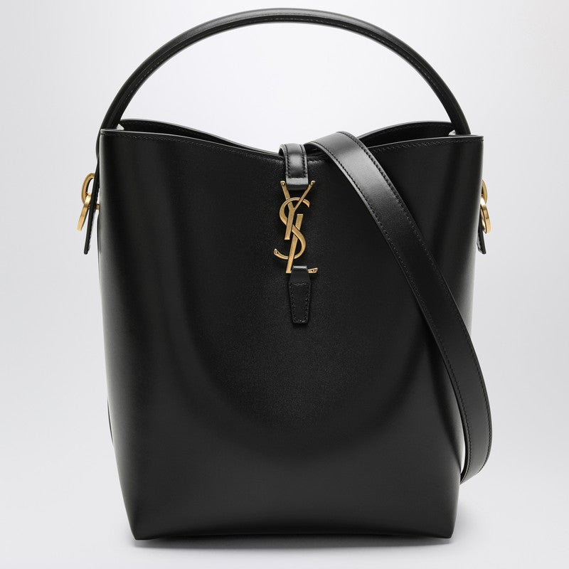 Saint Laurent Le 37 Black Leather Bucket Bag Women