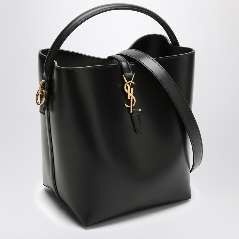 Saint Laurent Le 37 Black Leather Bucket Bag Women