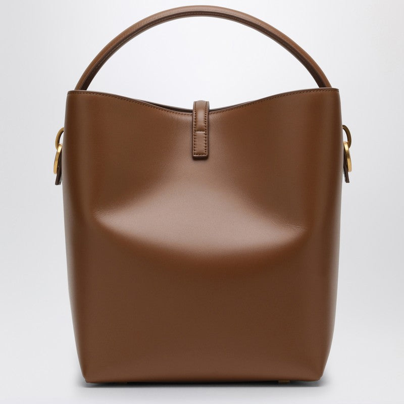 Saint Laurent Le 37 Brown Leather Bucket Bag Women