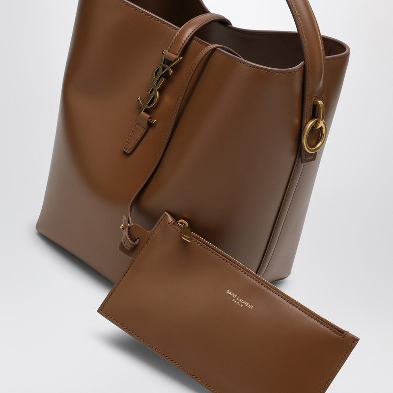 Saint Laurent Le 37 Brown Leather Bucket Bag Women