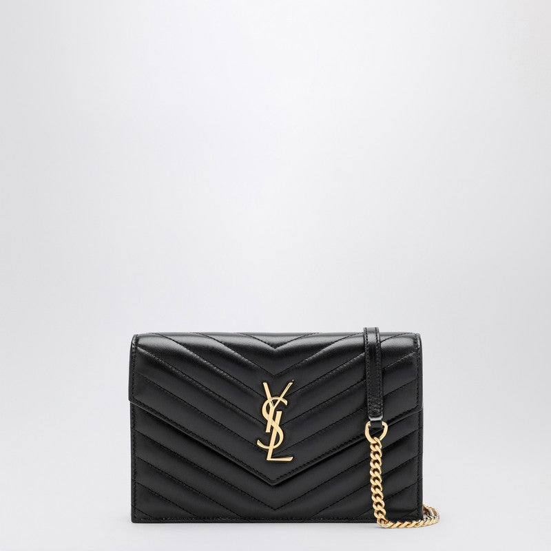 Saint Laurent Wallet With Chain Envelope Cassandre MatellassÃƒÆ’Ã‚Â© Black Women