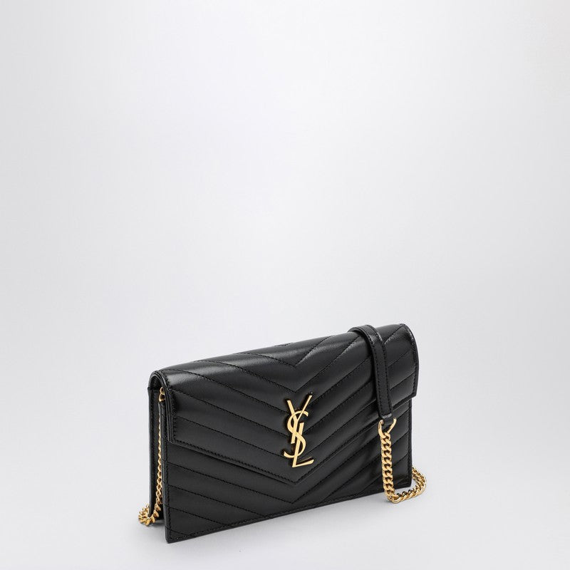 Saint Laurent Wallet With Chain Envelope Cassandre MatellassÃƒÆ’Ã‚Â© Black Women