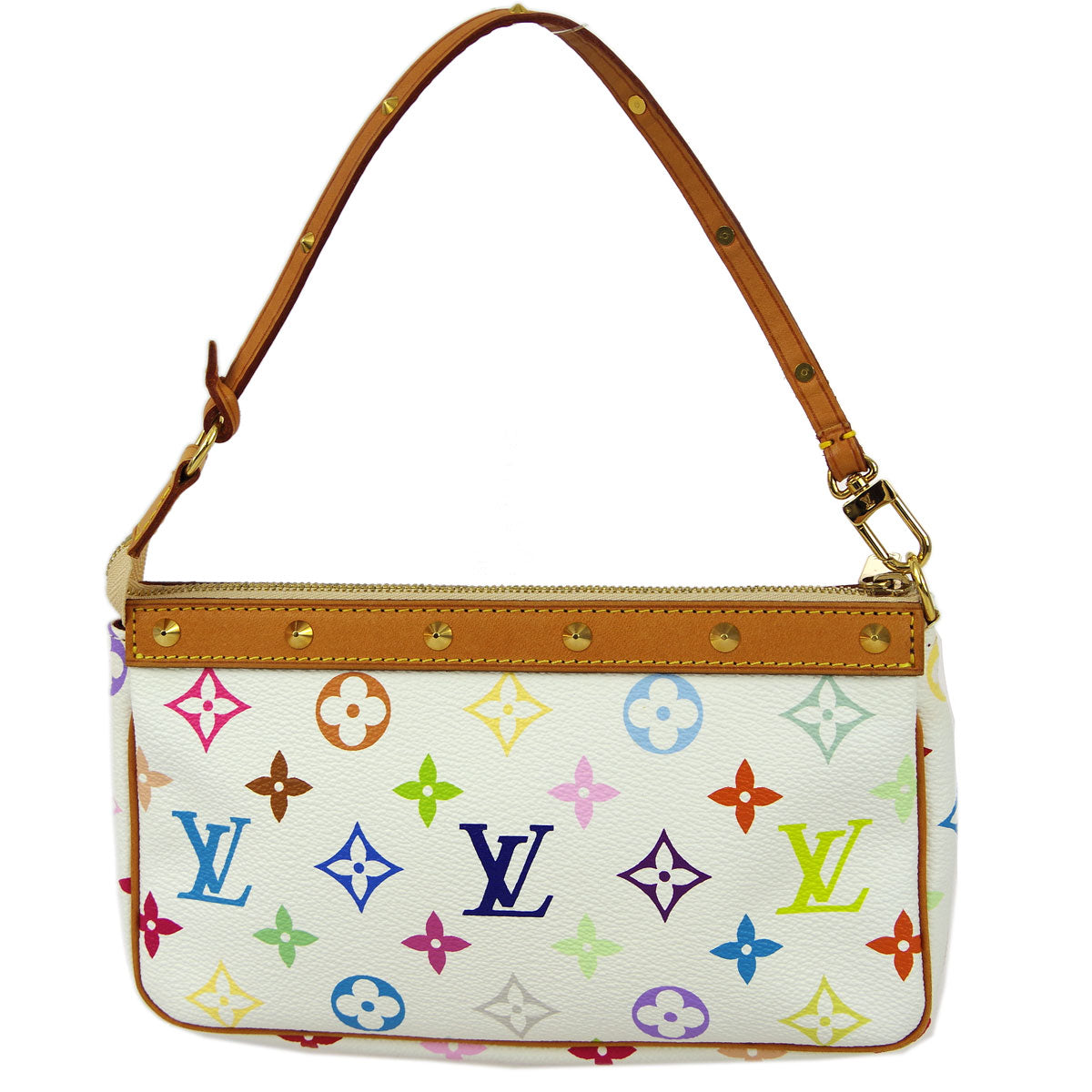 Louis Vuitton White Multicolor Pochette Accessoires Handbag M92649