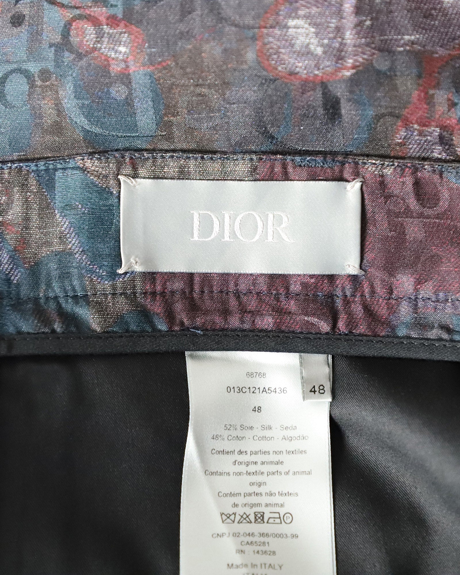 Dior x Peter Doig Oblique Camo Shorts in Multicolor Silk