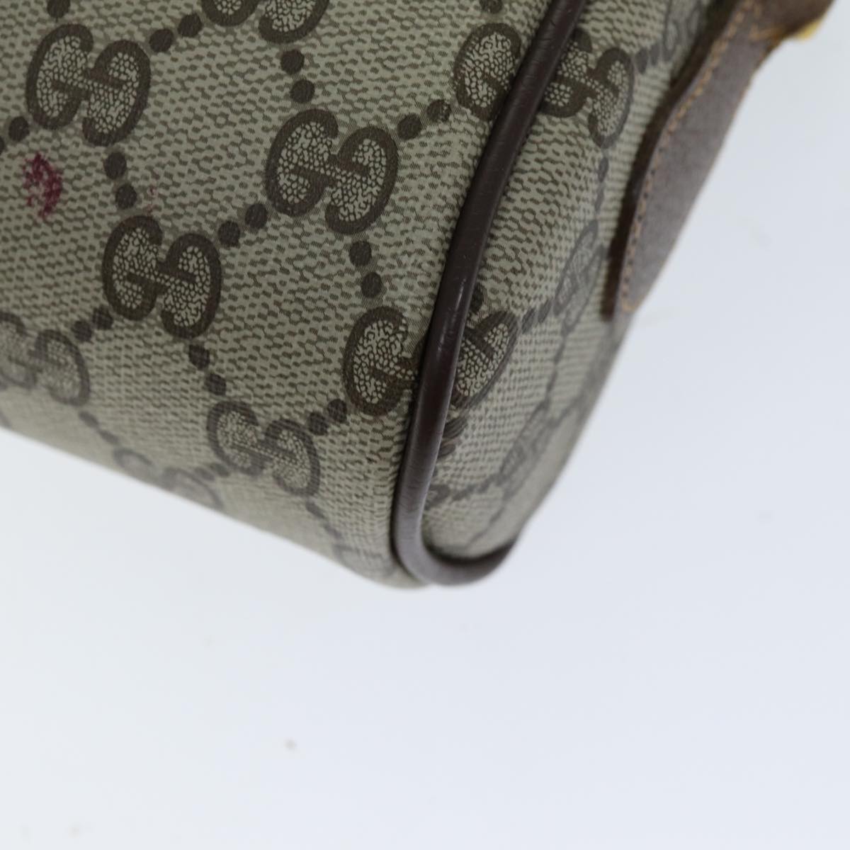 GUCCI GG Supreme Web Sherry Line Shoulder Bag PVC Beige 56 02 087 74416