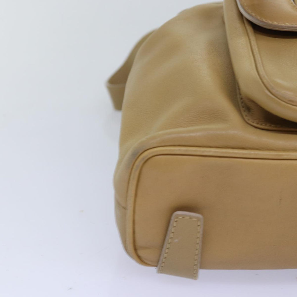 GUCCI Bamboo Backpack Leather Beige 003 2058 0030 74427