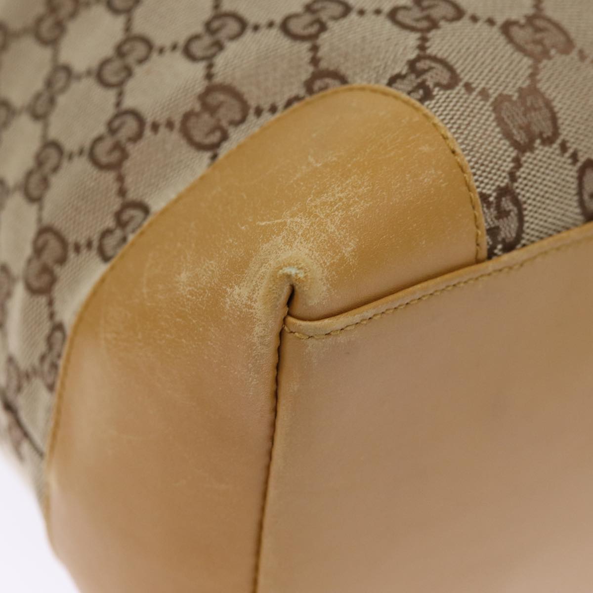 GUCCI GG Canvas Sherry Line Hand Bag Beige Red Brown 002 1093 74434