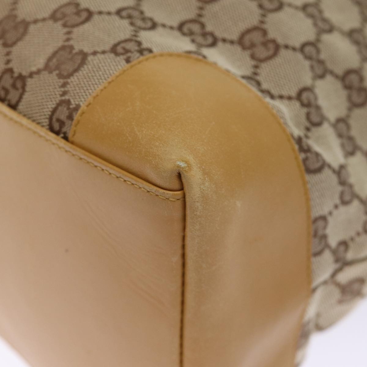 GUCCI GG Canvas Sherry Line Hand Bag Beige Red Brown 002 1093 74434
