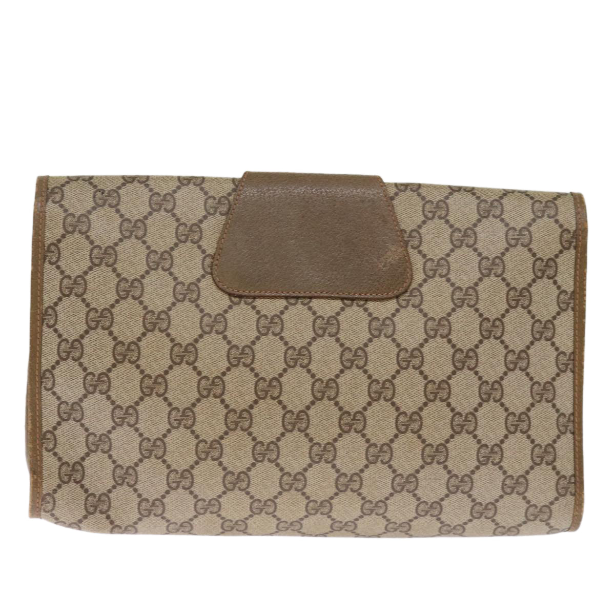 GUCCI GG Supreme Web Sherry Line Clutch Bag Beige Red Green 89 01 031 74490