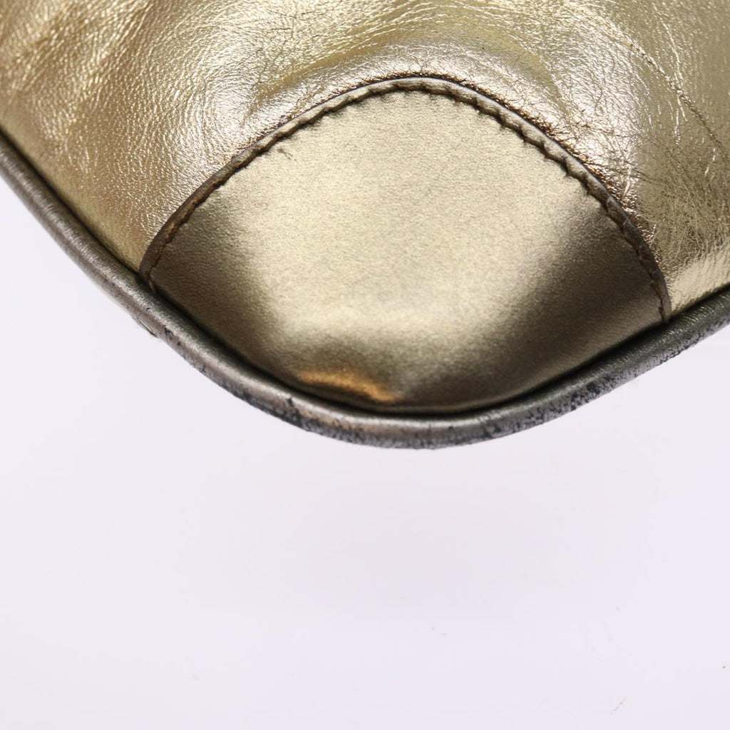 GUCCI Shoulder Bag Leather Gold 001 4113 2123 74555
