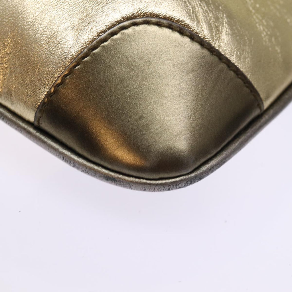 GUCCI Shoulder Bag Leather Gold 001 4113 2123 74555