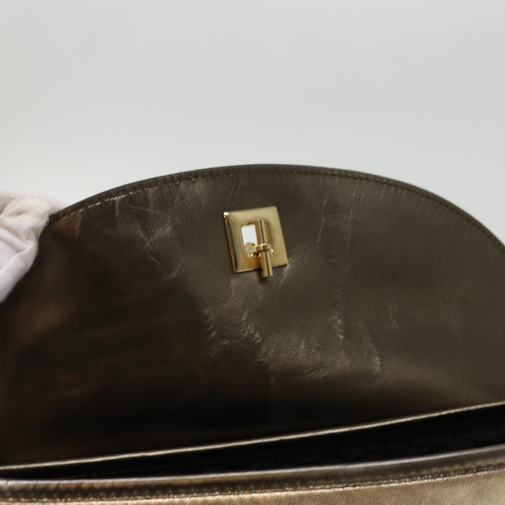 GUCCI Shoulder Bag Leather Gold 001 4113 2123 74555