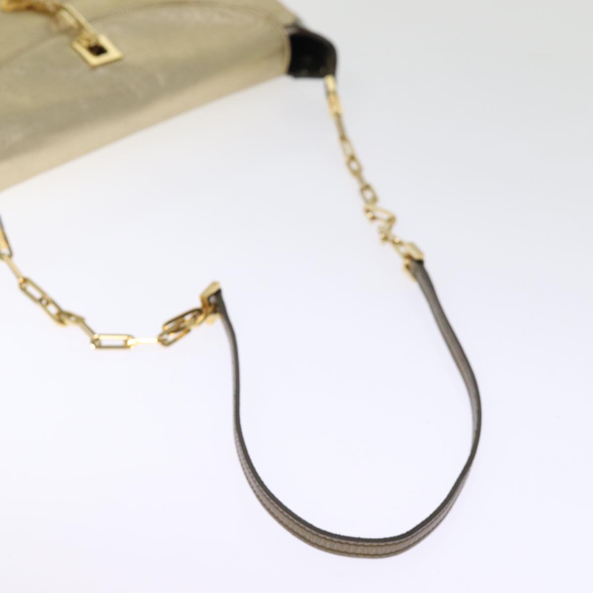 GUCCI Shoulder Bag Leather Gold 001 4113 2123 74555