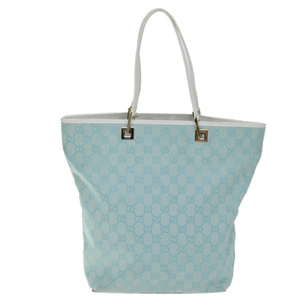 GUCCI GG Canvas Tote Bag Light Blue 002 1098 3444 74558