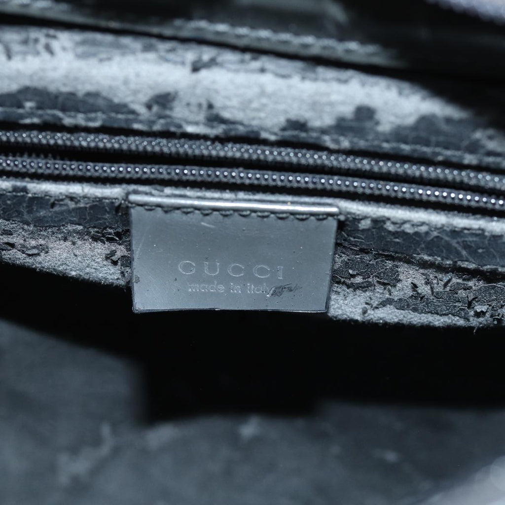 GUCCI Bamboo Shoulder Bag Enamel Gray 001 2046 3007 74562
