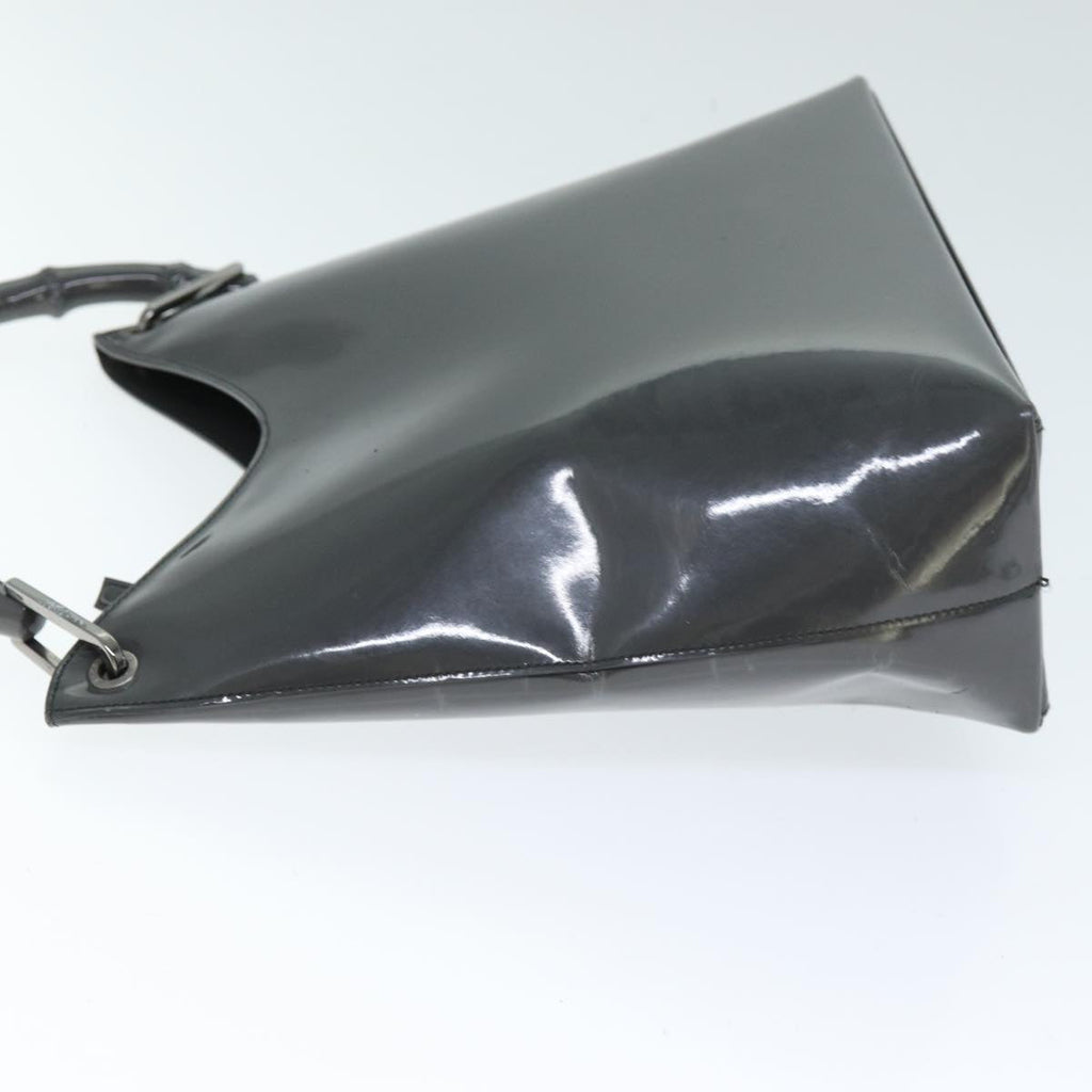 GUCCI Bamboo Shoulder Bag Enamel Gray 001 2046 3007 74562