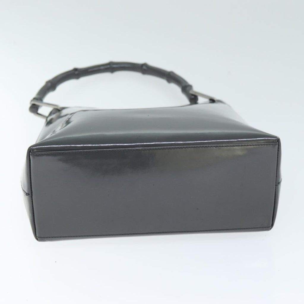 GUCCI Bamboo Shoulder Bag Enamel Gray 001 2046 3007 74562