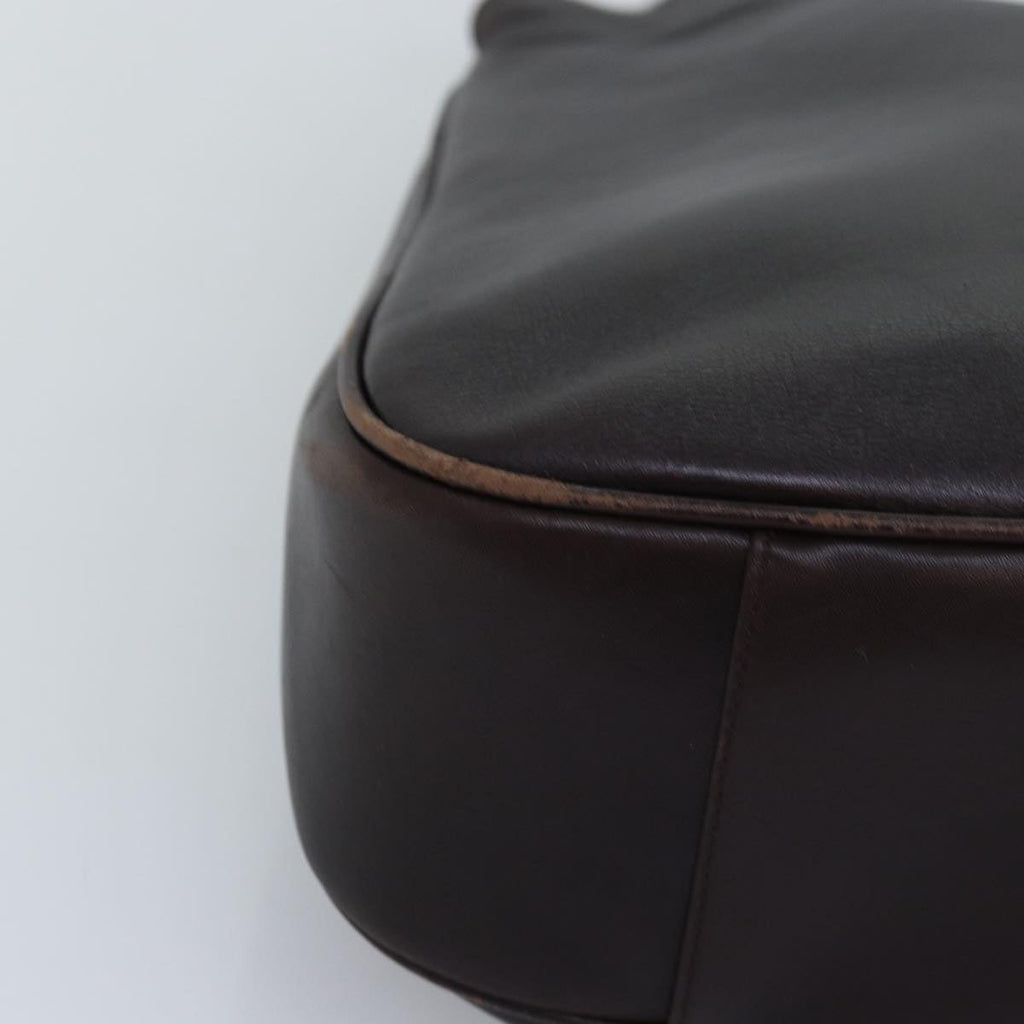 GUCCI Bamboo Shoulder Bag Leather 2way Black 001 1577 74564