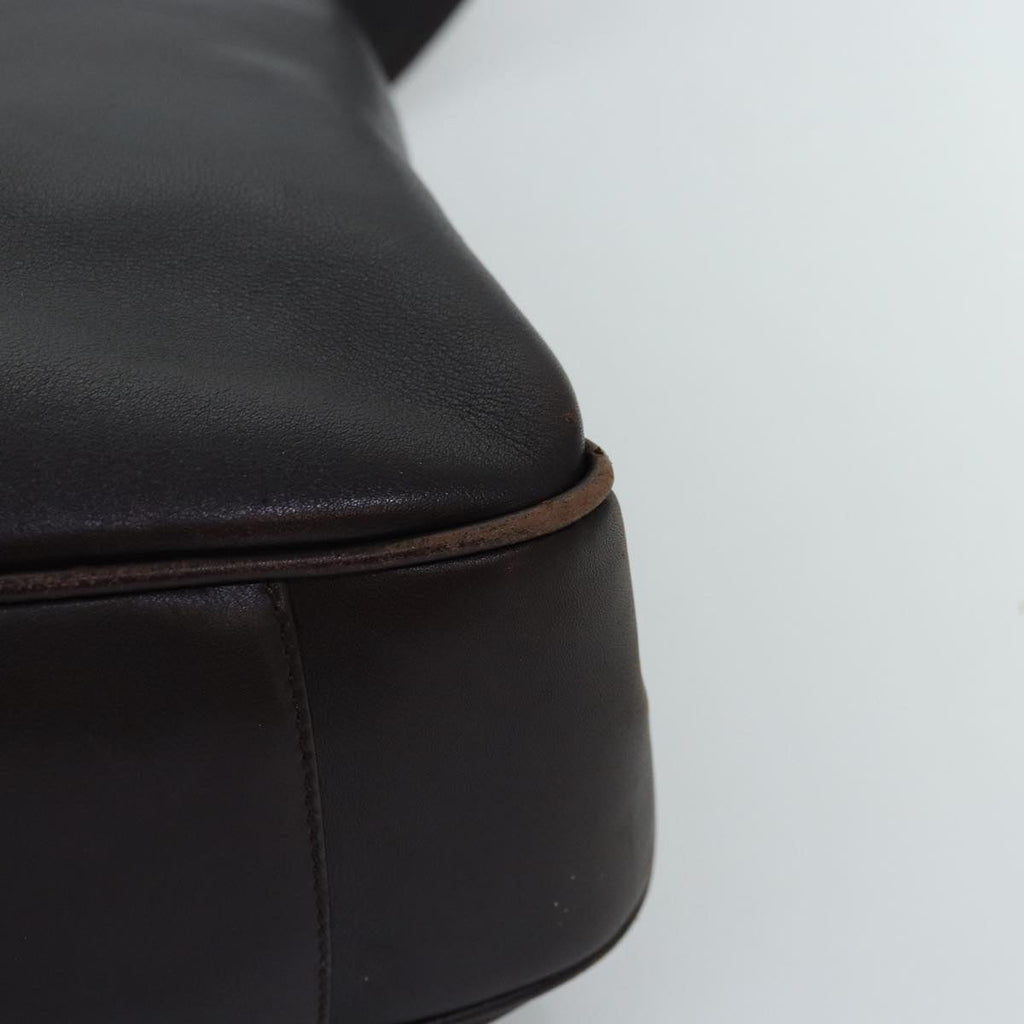 GUCCI Bamboo Shoulder Bag Leather 2way Black 001 1577 74564