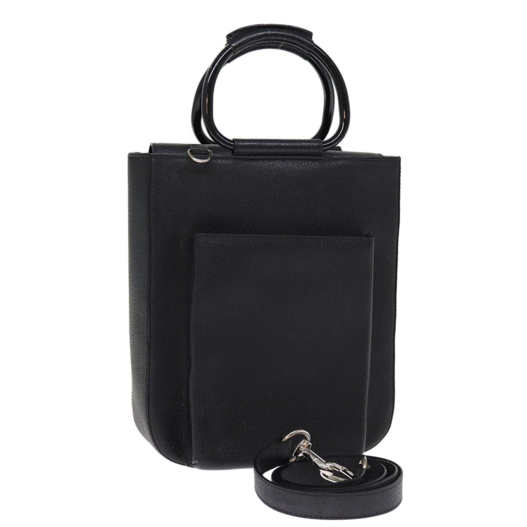GUCCI Hand Bag Leather 2way Black 002 1118 0463 74592