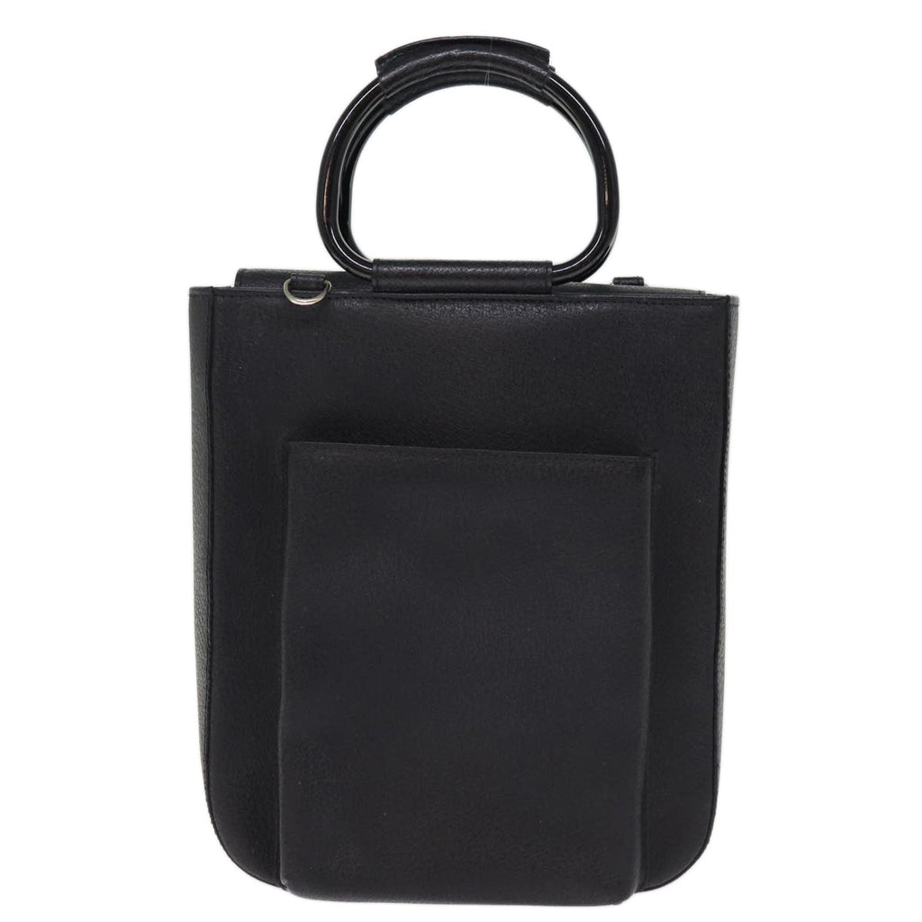 GUCCI Hand Bag Leather 2way Black 002 1118 0463 74592