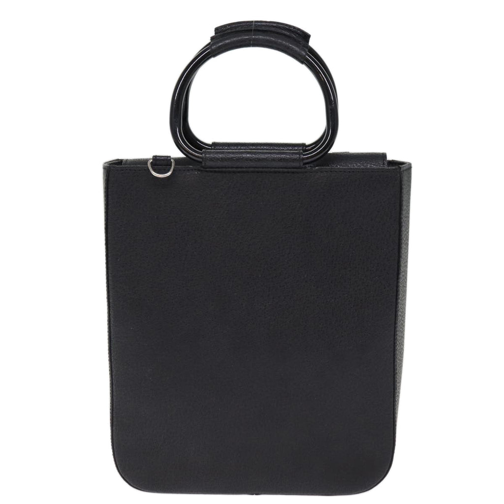 GUCCI Hand Bag Leather 2way Black 002 1118 0463 74592