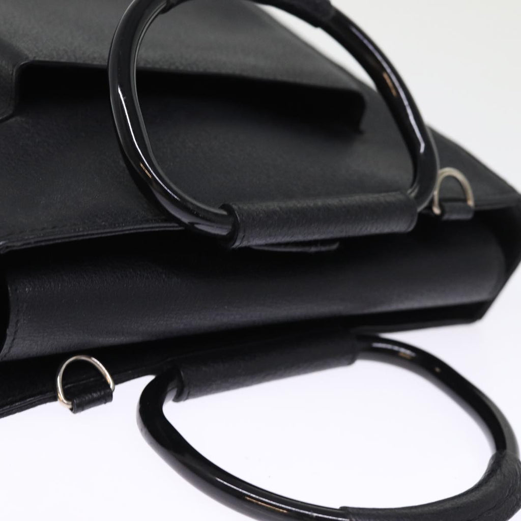 GUCCI Hand Bag Leather 2way Black 002 1118 0463 74592
