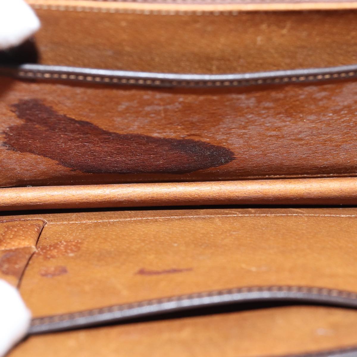 GUCCI Clutch Bag Leather Brown 74596