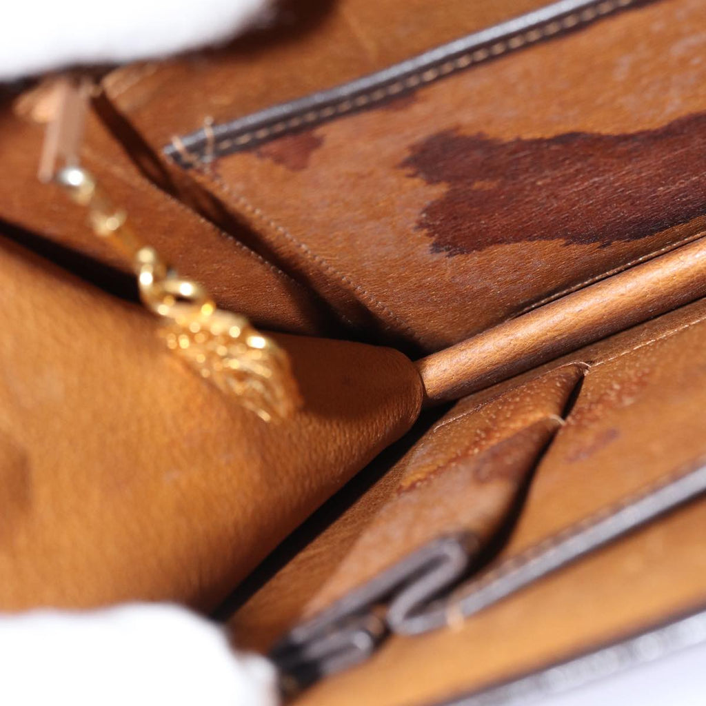GUCCI Clutch Bag Leather Brown 74596