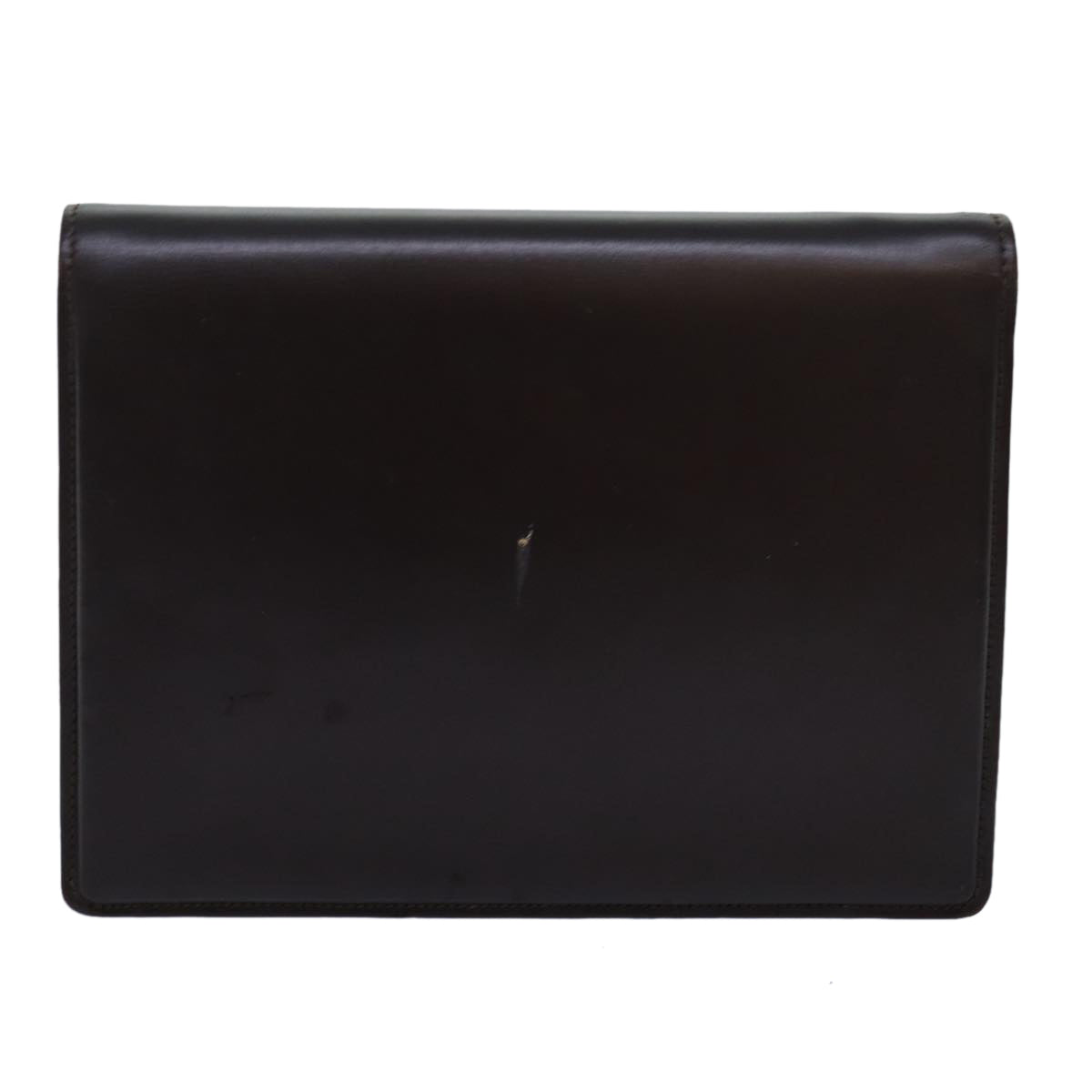 GUCCI Clutch Bag Leather Brown 74596