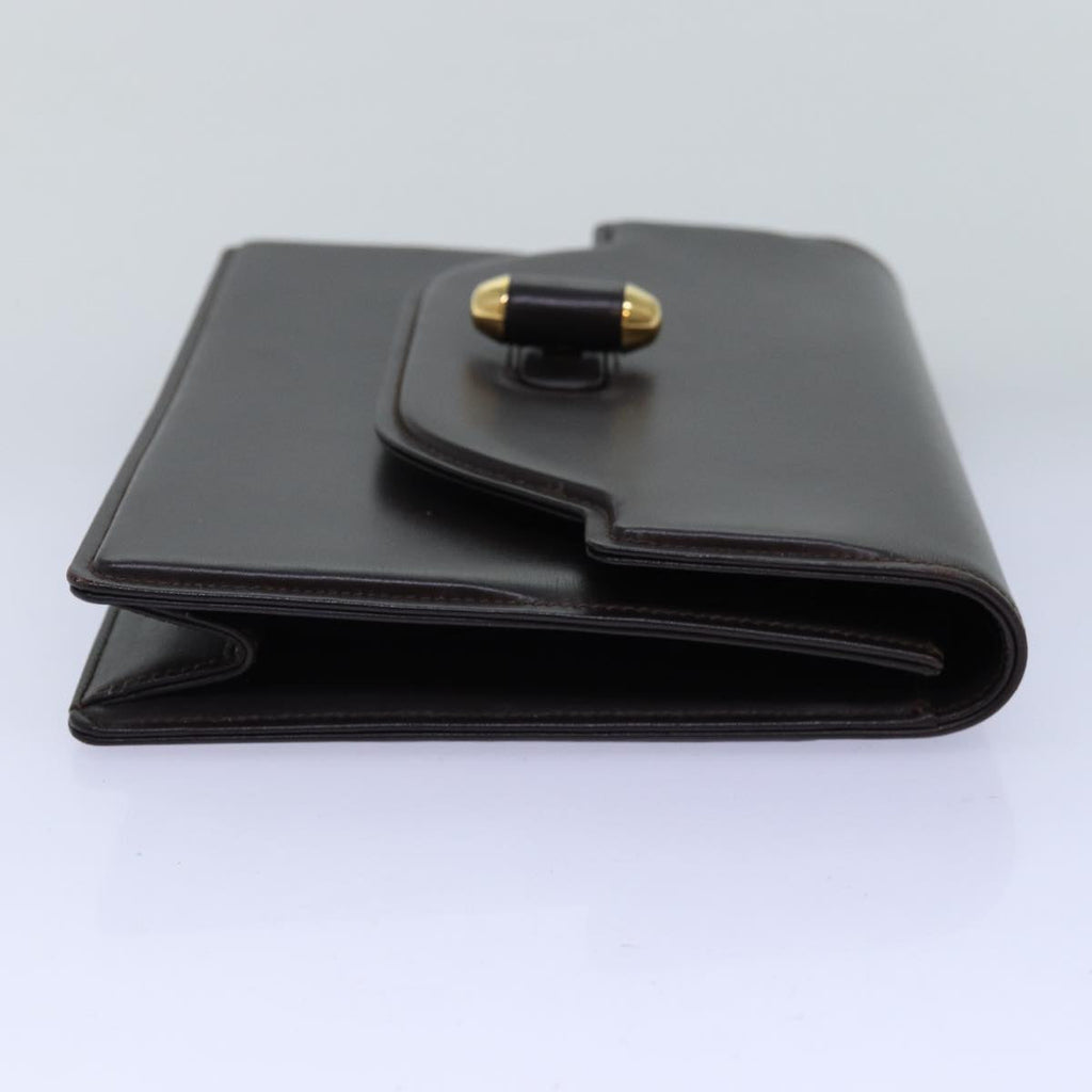 GUCCI Clutch Bag Leather Brown 74596