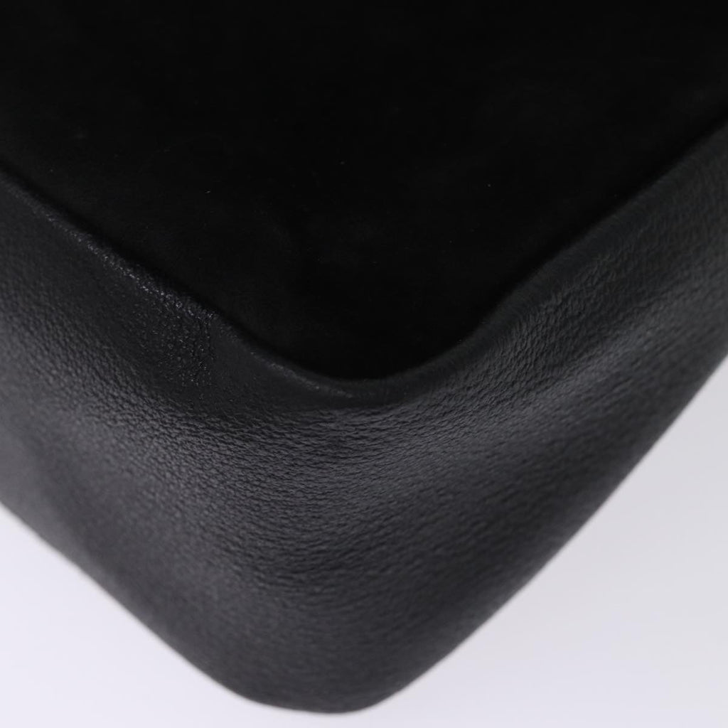 GUCCI Bamboo Hand Bag Suede Black 000 3444 0575 74613