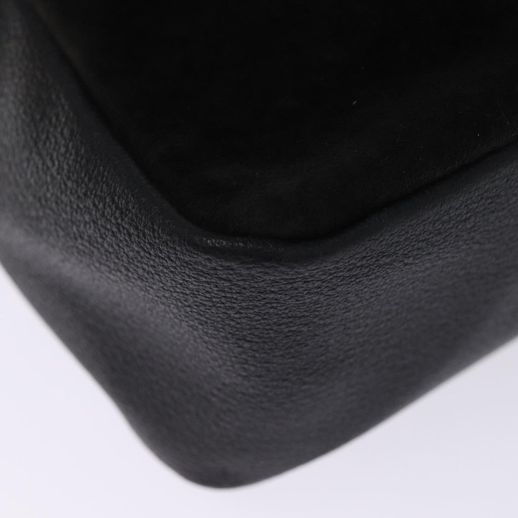 GUCCI Bamboo Hand Bag Suede Black 000 3444 0575 74613