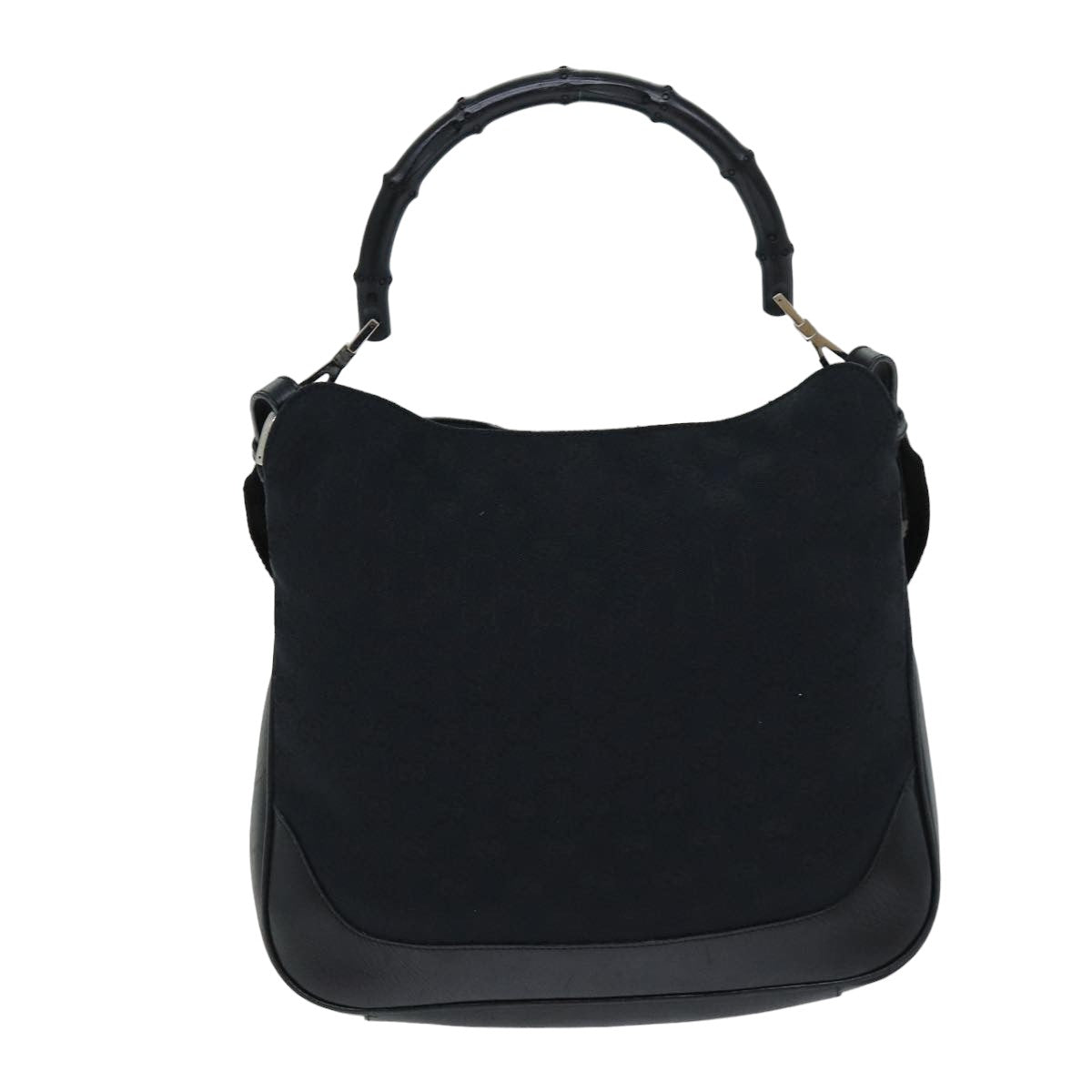 GUCCI Bamboo GG Canvas Shoulder Bag 2way Black 001 4095 74641