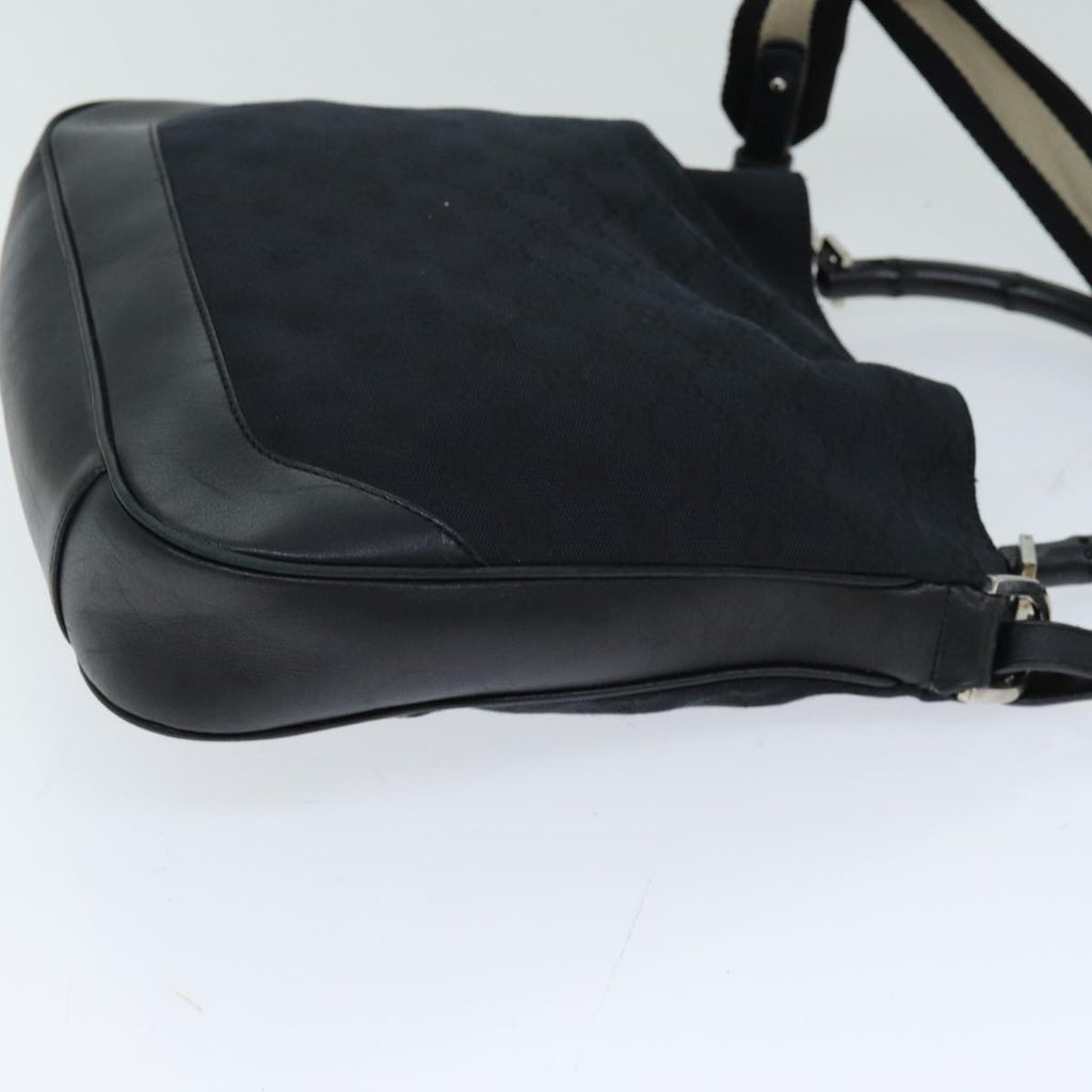 GUCCI Bamboo GG Canvas Shoulder Bag 2way Black 001 4095 74641