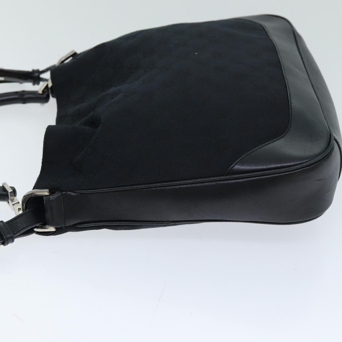 GUCCI Bamboo GG Canvas Shoulder Bag 2way Black 001 4095 74641