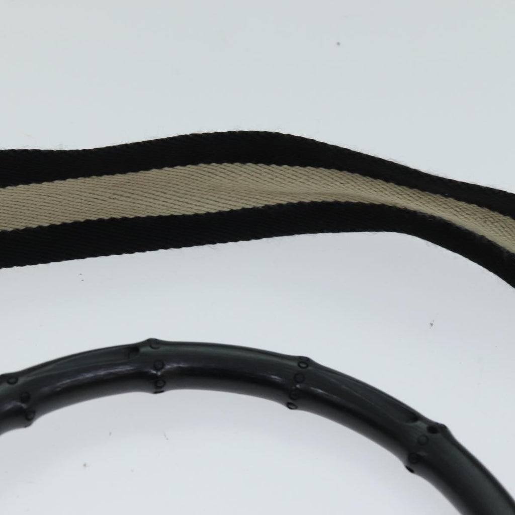 GUCCI Bamboo GG Canvas Shoulder Bag 2way Black 001 4095 74641